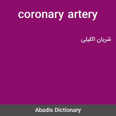 معنی coronary artery